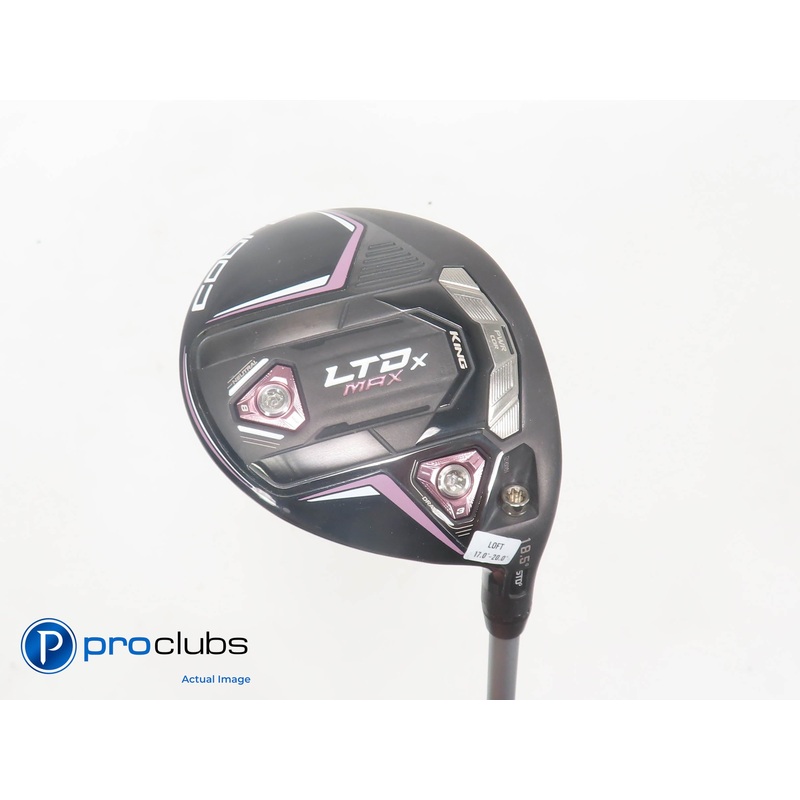 Ladies Cobra KING LTDx MAX 18.5* 3 WOOD Blk/Pink – Aldila 55 Ladies Flex 393660