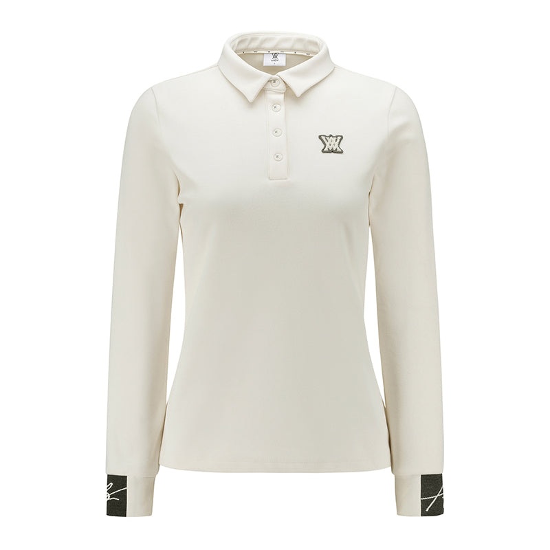 ANEW GOLF WOMEN NAP COLLAR LONG T-SHIRT