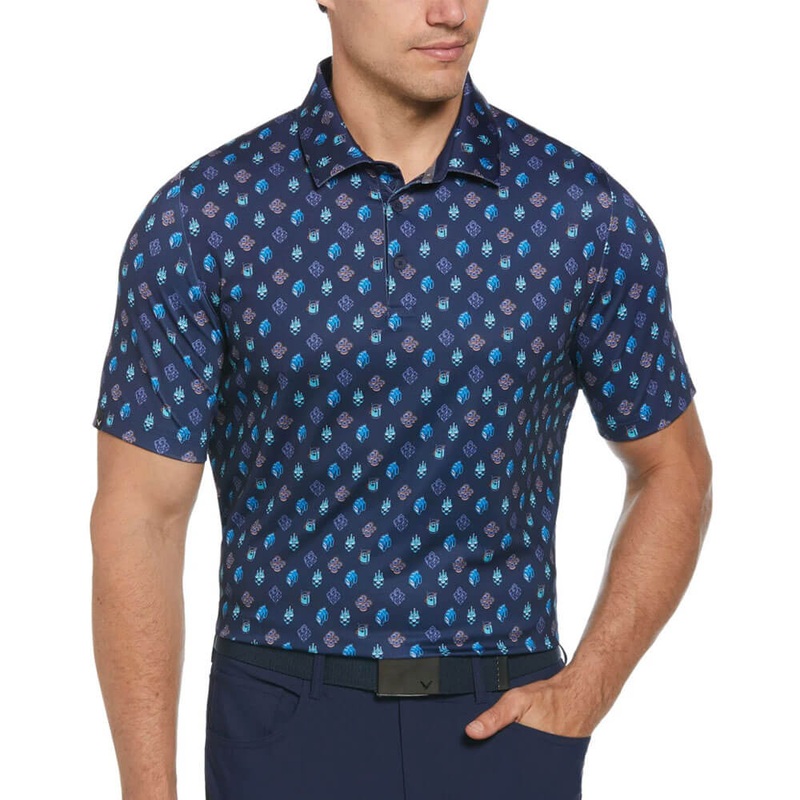 Callaway Negroni Print Golf Polo Peacoat – SS25 Men