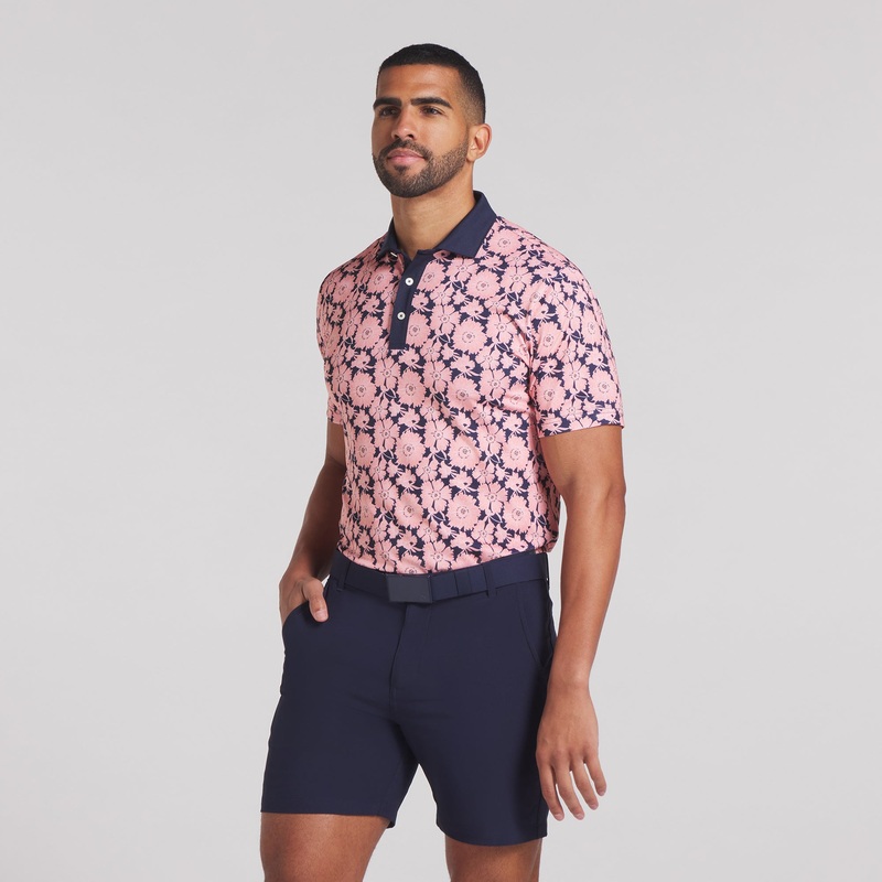 Pique Flower Fields Golf Polo
