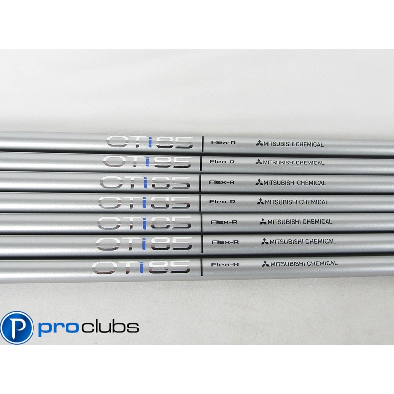 7pc NEW MITSUBISHI CHEMICAL OTi 85 REGULAR FLEX GRAPHITE IRON SHAFTS .370 448104